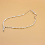 ZFSILVER 925 Silver Pearl Necklace Splicing Jewelry Women