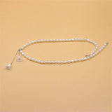 925 Silver Pearl Necklace Shell Flower Women Wedding DIY
