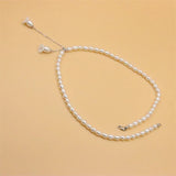 925 Silver Pearl Necklace Shell Flower Women Wedding DIY