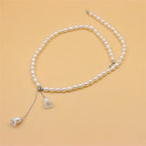925 Silver Pearl Necklace Shell Flower Women Wedding DIY