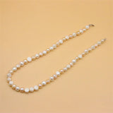 ZFSILVER 925 Silver Pink Baroque Pearl Necklace