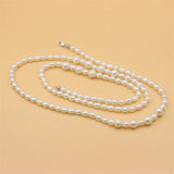 ZFSILVER 925 Silver Rice Pearl Choker Necklace Women Gift