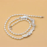 ZFSILVER Freshwater Baroque Moon Pearl Necklace Women Gift Party