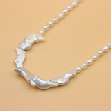 ZFSILVER Freshwater Baroque Moon Pearl Necklace Women Gift Party