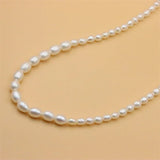 ZFSILVER 925 Sterling Silver Pearl Long Necklace Jewelry for Women