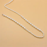 ZFSILVER 925 Sterling Silver Pearl Long Necklace Jewelry for Women