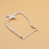 925 Sterling Silver Freshwater Baroque Cross Pearl Bracelet Gift for Women