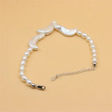 925 Sterling Silver Moon Pearl Bracelet Gift