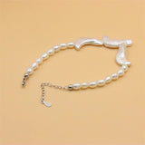 925 Sterling Silver Moon Pearl Bracelet Gift