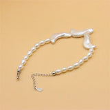 925 Sterling Silver Moon Pearl Bracelet Gift