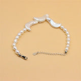 925 Sterling Silver Moon Pearl Bracelet Gift