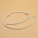 ZFSILVER 925 Silver Freshwater Baroque Pearl Necklace