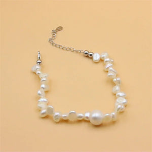 ZFSILVER 925 Silver Freshwater Pearl Bracelet for Women