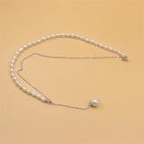 925 Silver Pearl Necklace Adjustable Chain Wedding Gift