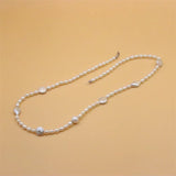 925 Silver Pearl Necklace DIY Jewelry Women Wedding