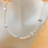 925 Silver Pearl Necklace DIY Jewelry Women Wedding