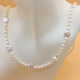 925 Silver Pearl Necklace DIY Jewelry Women Wedding