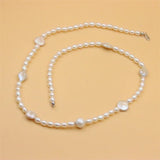 925 Silver Pearl Necklace DIY Jewelry Women Wedding