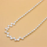 ZFSILVER 925 Silver Pearl Necklace for Women Wedding