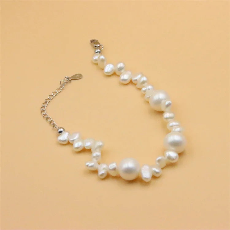925 Silver Freshwater Pearl Bracelet for Women