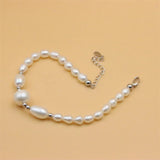 925 Silver Natural Freshwater Pearl Bracelet Women's Jewelry