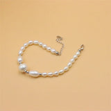 925 Silver Natural Freshwater Pearl Bracelet Women's Jewelry