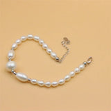 925 Silver Natural Freshwater Pearl Bracelet Women's Jewelry