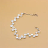 ZFSILVER 925 Silver Pearl Charm Bracelet Gift Women