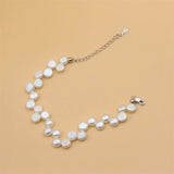 ZFSILVER 925 Silver Pearl Charm Bracelet Gift Women