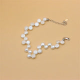 ZFSILVER 925 Silver Pearl Charm Bracelet Gift Women