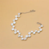 ZFSILVER 925 Silver Pearl Charm Bracelet Gift Women