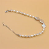 925 Silver Pearl Baroque Splice Bracelet for Women