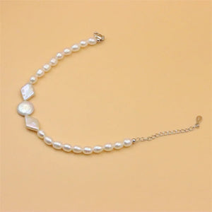 925 Silver Pearl Baroque Splice Bracelet for Women