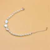925 Silver Pearl Baroque Splice Bracelet for Women