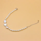 925 Silver Pearl Baroque Splice Bracelet for Women