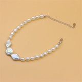 925 Silver Pearl Baroque Splice Bracelet for Women