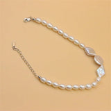 925 Silver Pearl Baroque Splice Bracelet for Women