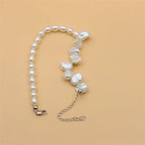 ZFSILVER 925 Silver Freshwater Pearl Bracelet Stone Gift Jewelry Sweet For Women