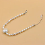 925 Silver Freshwater Pearl Bracelet with Shell Bead Charm