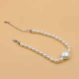 925 Silver Freshwater Pearl Bracelet with Shell Bead Charm