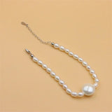 925 Silver Freshwater Pearl Bracelet with Shell Bead Charm