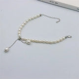 925 Silver Freshwater Pearl Tassel Bracelet Women Gift