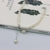 925 Silver Freshwater Pearl Tassel Bracelet Women Gift