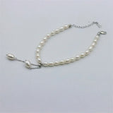 925 Silver Freshwater Pearl Tassel Bracelet Women Gift
