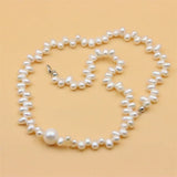 925 Sterling Silver Egg Natural Pearl Necklace Jewelry Women Wedding Gift