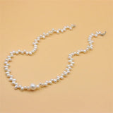 925 Sterling Silver Egg Natural Pearl Necklace Jewelry Women Wedding Gift