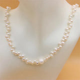 925 Sterling Silver Egg Natural Pearl Necklace Jewelry Women Wedding Gift
