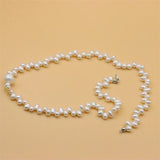 925 Sterling Silver Egg Natural Pearl Necklace Jewelry Women Wedding Gift