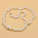 925 Sterling Silver Egg Natural Pearl Necklace Jewelry Women Wedding Gift
