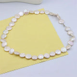 ZFSILVER S925 Sterling Silver Baroque Pearl Necklace DIY Jewelry